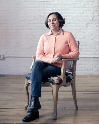 A person sitting in a chair